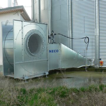 Trocknungsgebläse mit nachgeordnetem Wärmeerzeuger (Flüssiggas)