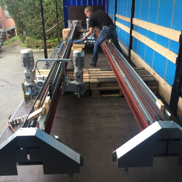 Verladen u. Liefern von Mischbalken (für Getreide)