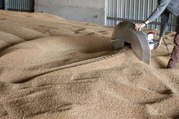 nachdem EIN-Schalten Gerät in Getreide kanten