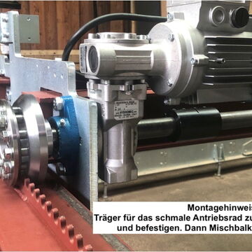 Längsfahrwerk 1-Schneckenmischer